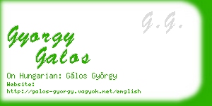 gyorgy galos business card