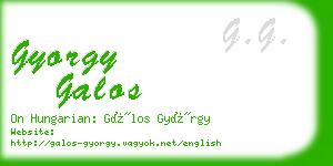 gyorgy galos business card